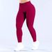 Women's Quick Drying Running Leggings Matte Ribbed Yoga Pants Summer Sports Seamless Fitness Tights_desvips.com