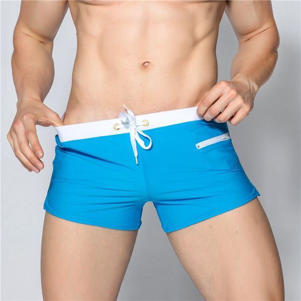 Men's Quick-Dry Swim Trunks With Front Pockets - UPF50+ Sun Protection For Beach & Pool (Board Shorts 5" Inseam Black/Blue/Navy)_desvips.com