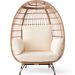 Best Choice Products Oversized Wicker Egg Chair With Steel Frame And 4 Cushions, 440lb Capacity, For Indoor Or Outdoor Use In Patio, Backyard, Or Livi_desvips.com
