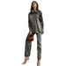 Women's Clothing fashion casual suits leopard print spring ladies long sleeved trousers women's two piece suit_desvips.com