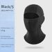 Breathable Bamboo Knit Helmet Liner & Face Cover - Moisture-Wicking Cycling Balaclava For Men & Women (Black/White, S/L Size)_desvips.com