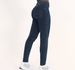 Women's High Waisted Denim Yoga Pants Slimming Hip Lifting Tummy Controlling Double Pocket Cropped Fitness Pants_desvips.com