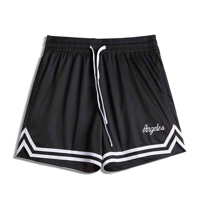 Basketball Muscle Fitness Men's Sports Shorts, Thin Mesh Quick-dry Casual Running Breathable Mid-length Shorts_desvips.com