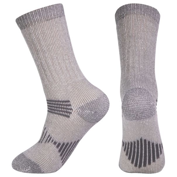 American Style Double Wool For Hiking Skiing Outdoor Sports Women's Towel Bottom Mid-Calf Socks_desvips.com