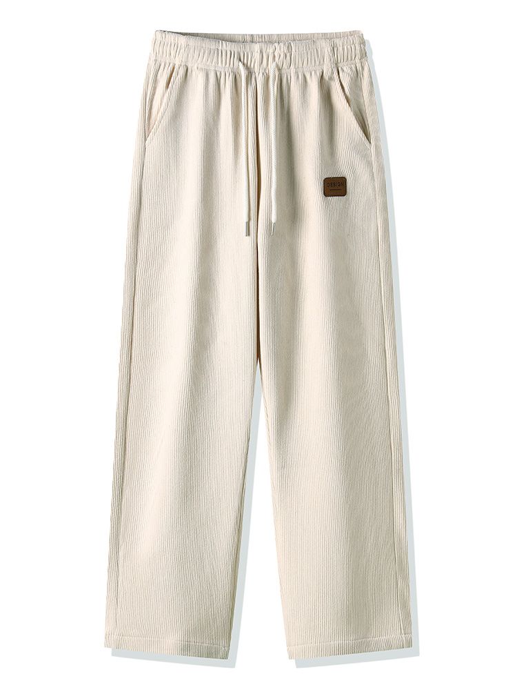 Winter Thick Warm Corduroy Sweatpant Men Liner Drawtring Straight Looe Track Pant Male Caual Fleece Thermal_desvips.com