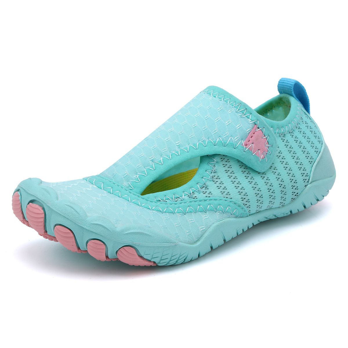 Kids Water Shoes With Hook & Loop Closure – Breathable Mesh Aqua Socks For Swimming, Beach, Yoga & Outdoor Play, Non-Slip Rubber Sole_desvips.com