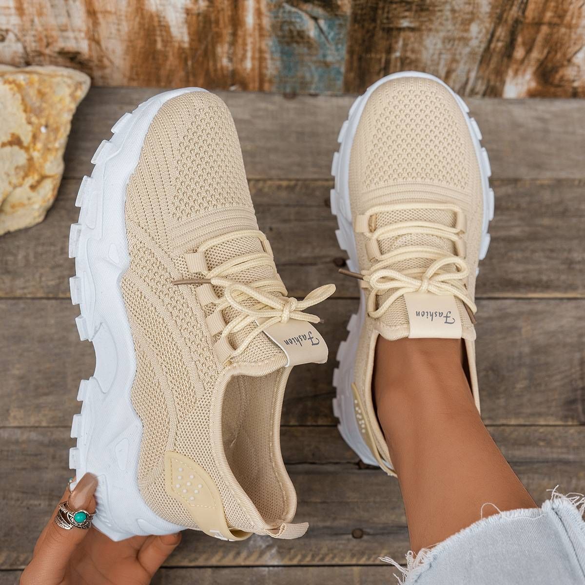 Women's Casual Shoes Classics Style Sneakers Athletic Trainers Outside Sports Running Walking Skateboard Breathable Antislip Low-top Lace Up_desvips.com
