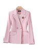 Women's Clothing Pink suit jacket professional temperament_desvips.com