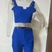 Women's Clothing new summer sexy suspenders solid color high waist slim straight pants suit_desvips.com