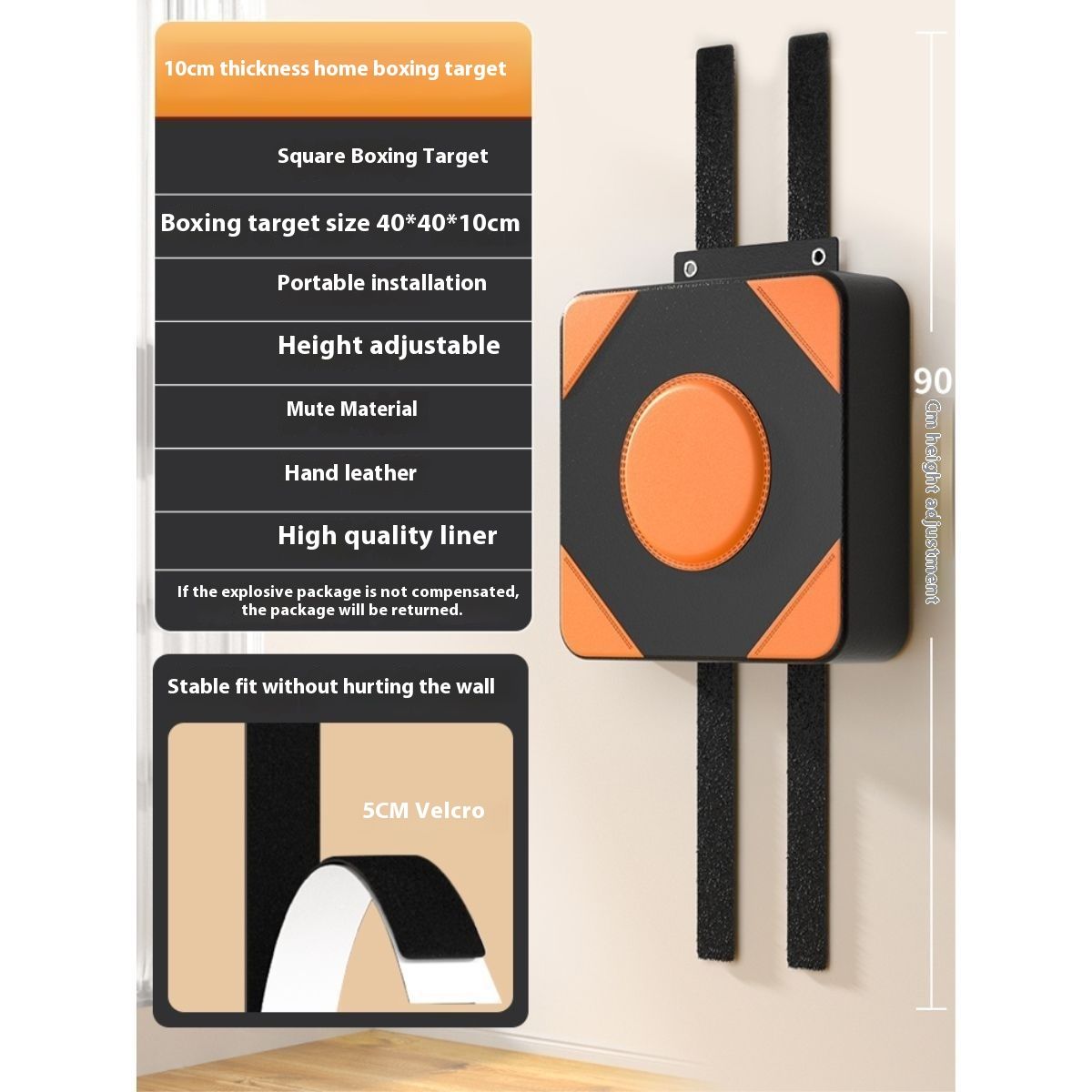 Boxing Home Thickened Punching Bag For Kids And Adults, Wall-Mounted Sandbag Training Equipment, Posture Correction_desvips.com