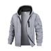 Men's Sports Zipper Hoodie Coat Solid Color Cardigan Sweatshirt For Men Clothing Sportswear Slim Fit Casual Jacket_desvips.com