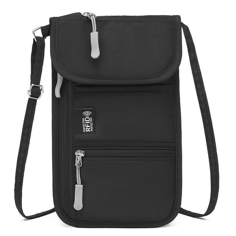 Cross-border RFID Passport Bag Multifunctional Portable Passport Holder Card Bag Storage Document Bag Crossbody Bag_desvips.com