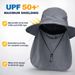 UPF 50+ UV Protection Neck Flap Wide Brim Bucket Hat For Men Women Safari Hiking Fishing_desvips.com