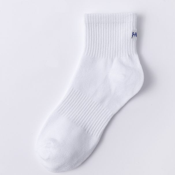 Embroidered I HAVE Mid Calf Socks Unisex Unique Spring Summer Style Solid Color Black White Cotton Korean Street Fashion High Calf_desvips.com