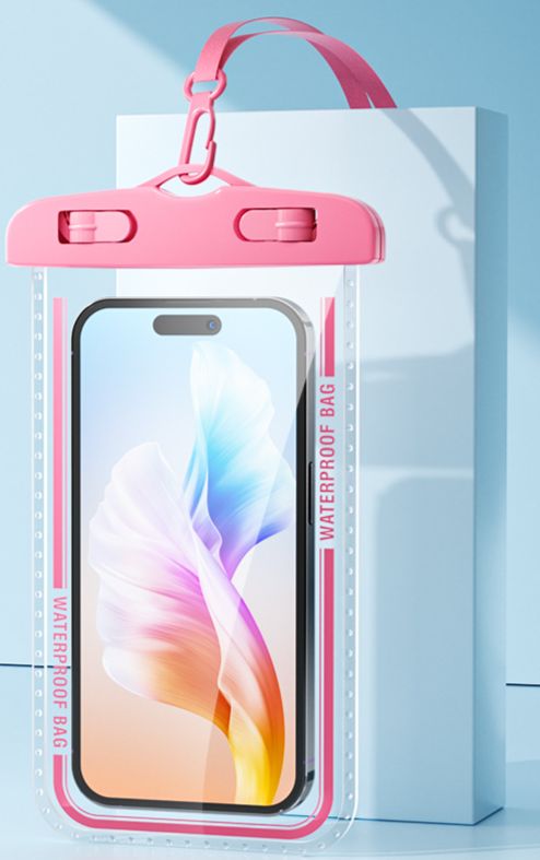 Mobile Phone Waterproof Bag Transparent HD Takeaway Protective Cover Drifting Swimming Diving Touch Screen Spot_desvips.com