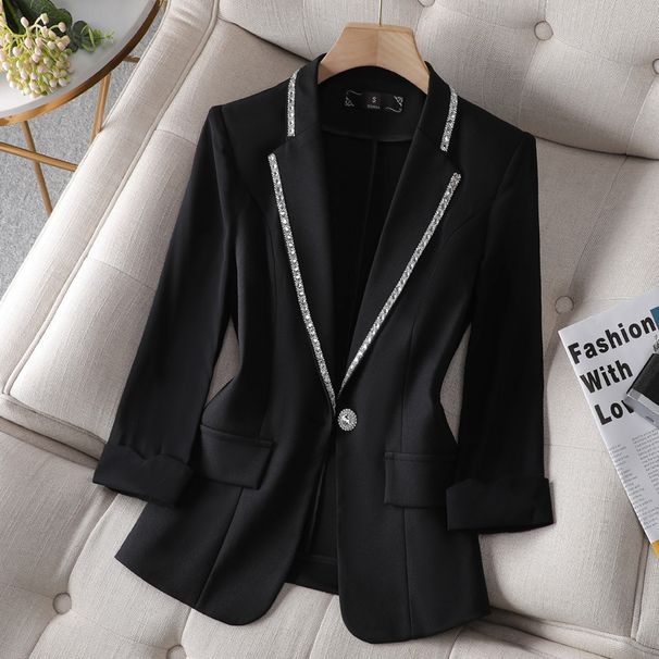Women's Clothing White small suit jacket for women 2023 new spring and autumn Korean style casual high-end fashion suit ladies tops_desvips.com