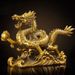 Brass Ornament, Five-clawed Dragon Soaring Through The Seas, Opening Ceremony Craft, Office Green Han Dragon, Home_desvips.com