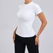 Women Top Yoga Shirts Quick Dry Running Tops Tights Push Up Workout Gym Clothes Short Sleeve Fitness Sports T-Shirts_desvips.com