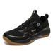 Professional Badminton Sports Running With Rubber Sole Non-Slip Wear-Resistant Rotating Button No-Tie Lace-Free Tennis_desvips.com