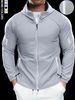 Men's Hooded Jacket, Waterproof, Reflective Zipper, Athleisure, Outdoor, Camping, Multi-season, Can Be Sent To Your_desvips.com