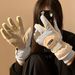 Cute Full-Finger Touchscreen Ski Gloves For Women Winter Warm Cycling Fleece-Lined Thickened Water-Resistant Electric_desvips.com