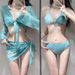 Bikini For Women, Two-Piece Four-Piece Set, Long Sleeve, Sun Protection, Sexy Girl, Brightening, Beach Vacation, Hot_desvips.com
