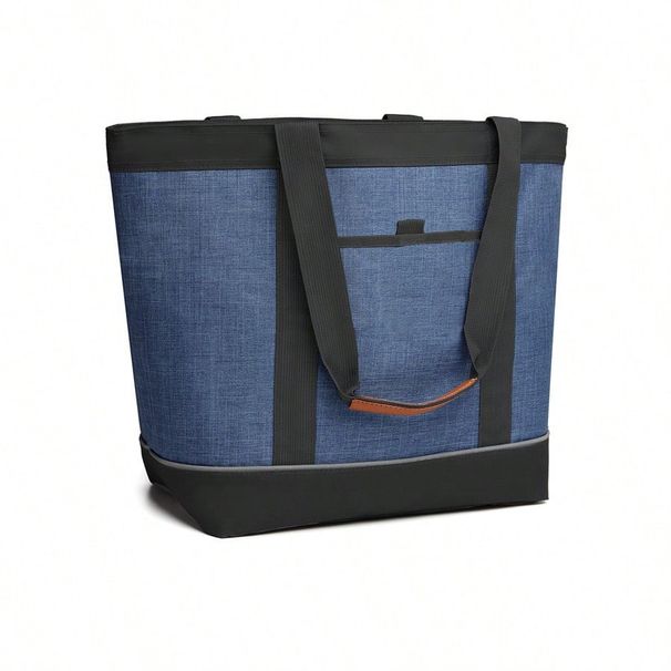 Large Capacity Insulated Tote Bag, Lightweight Foldable Lunch Bag, Fixed Shoulder Strap Shoulder Bag_desvips.com