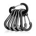 Outdoor #5 Aluminum Carabiner - Heavy-Duty Wire Gate Spring Clip (Pear-Shaped Design Stainless Steel Construction Ideal For Backpacks/Hiking Gear)_desvips.com