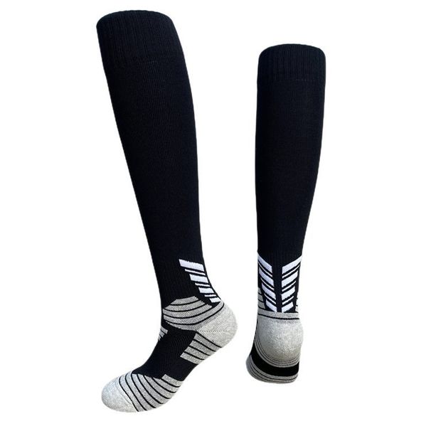 Men's Over-The-Knee Football Socks - Non-Slip Towel Bottom & Thickened (Basketball, Training, Breathable Cotton Blend)_desvips.com