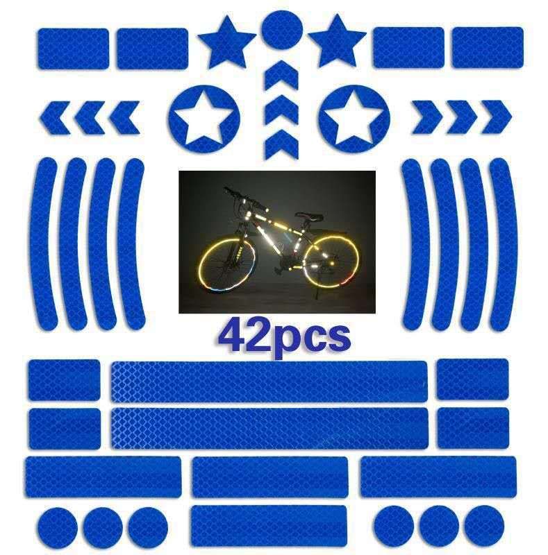 Honeycomb Reflective Stickers Bicycle Stickers Night Reflective Logo Grid Pattern Warning Strips_desvips.com