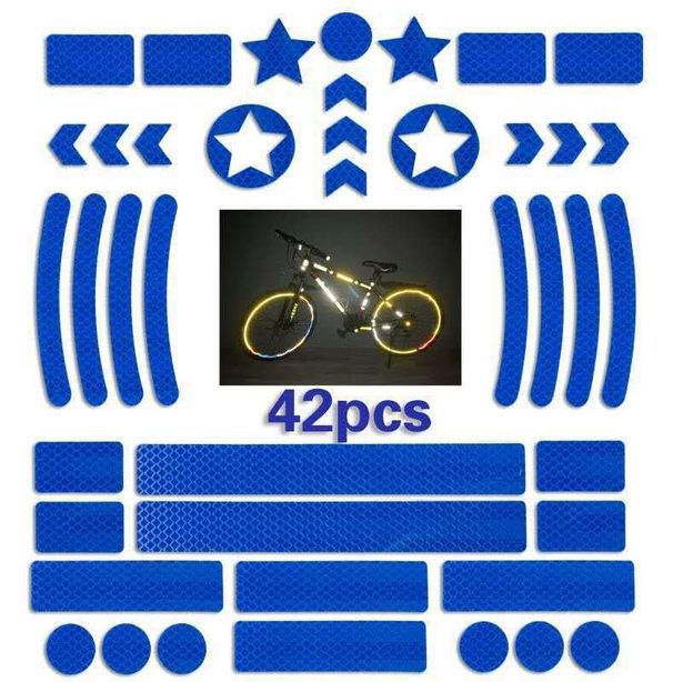 Honeycomb Reflective Stickers Bicycle Stickers Night Reflective Logo Grid Pattern Warning Strips_desvips.com
