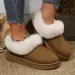 hot Free Shipping Designer Slippers For Woman Autumn And Winter New Style Indoor Outdoor Snow Boots Wear Warm Brown_desvips.com