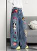 Cute Cartoon Patchwork Wide Leg Jeans For Women, High Waist Loose Baggy Denim Pants, 90s Streetwear Casual Trousers For Everyday & Vacatio Jeans Donna_desvips.com