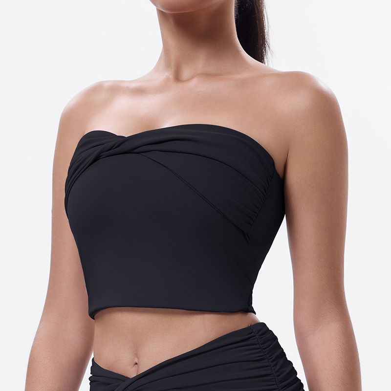 Women's Active Sets NewTube Top Yoga Clothes Tops For Women With Chest Pads And Beautiful Back Sports Underwear Fashionable Fitness Clothes Suit_desvips.com