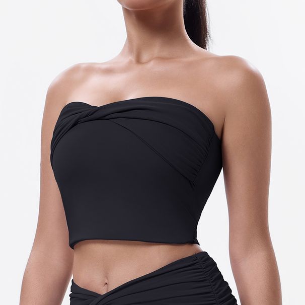 Women's Active Sets NewTube Top Yoga Clothes Tops For Women With Chest Pads And Beautiful Back Sports Underwear Fashionable Fitness Clothes Suit_desvips.com