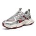 High Quality Fashion European Station Sneakers Youth/Men PU+Mesh Low Top Lace-Up Breathable Thick Sole Non-Slip Wear-Resistant Running Shoes_desvips.com