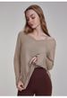 Cove-Up Long Sleeve Hip-Coveing Women's Ruched Dawsting T-Shirt Loose Casual Autumn Fitness Yoga Shirt_desvips.com
