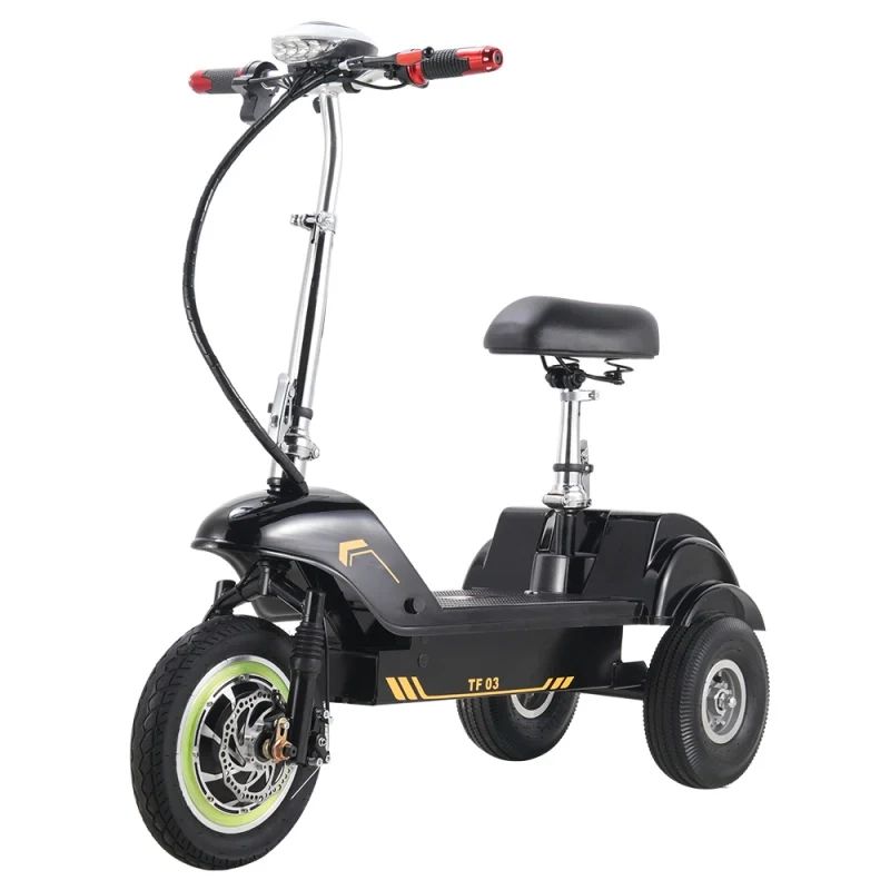 TWOFISH TF03 Electric Scooter With Detachable Seat, 350W Tricycle 48V 15Ah Battery_desvips.com