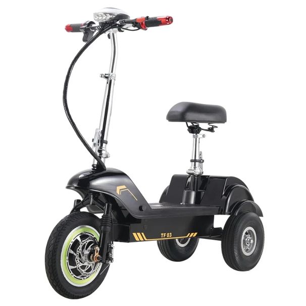 TWOFISH TF03 Electric Scooter With Detachable Seat, 350W Tricycle 48V 15Ah Battery_desvips.com