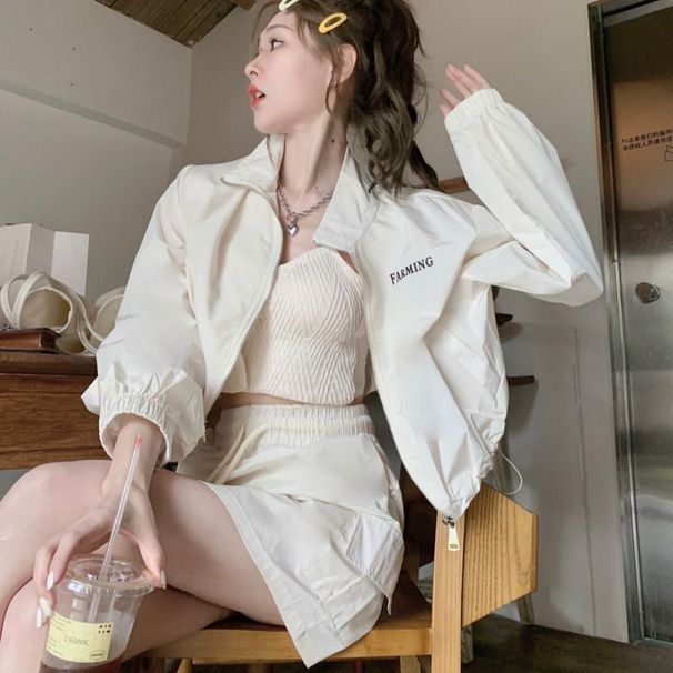 Versatile Stylish Windbreaker, Sun Protection Jacket, Short Skirt, New Two-piece Sports And Age-reducing Casual Summer_desvips.com