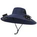 Summer 2025 Solar Fan Hat For Men Outdoor Hiking Fishing UV Protection Sun Shading Super Large Eave Sun Protection Fisherman Hat_desvips.com