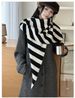 Lazy Going Out On The Street, Including Wool Triangle Scarf, Women's Autumn And Winter Neck Guards, Warm Neck Scarves, Solid Color Shawls_desvips.com