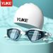 Swimming Goggles HD Anti Fog Waterproof Large Frame Swimming Goggles Men And Women Swimming Cap Swimming Goggles Set Diving Swimming Special Equipment_desvips.com