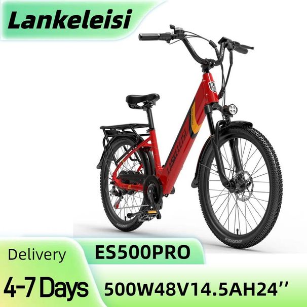 Lankeleisi ES500 Pro 24" Electric Trekking Bike 250W 48V14.5Ah Battery_desvips.com
