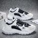 Autumn New Breathable White Men's Versatile Thick-Soled Non-Slip Sports Casual Dad Trendy Shoes_desvips.com