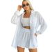 Women's Clothing long-sleeved shorts loose casual _desvips.com