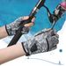 Sports Men And Women Sunscreen Gloves Summer Outdoor Cycling Driving UV Protection Ice Silk Half Finger Non-Slip Fishing Gloves Breathable And Durable_desvips.com