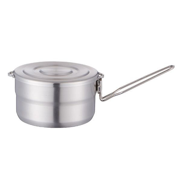 304 Stainless Steel Camping Cookware Set - Portable Folding Handle Pot For Hiking/Picnic (Multi-Functional Outdoor Cooking Kit)_desvips.com