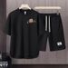 2024 men's tracksuit men short sve tshirt +shorts two piece set sportswe en's fi sports quickdrying sets_desvips.com