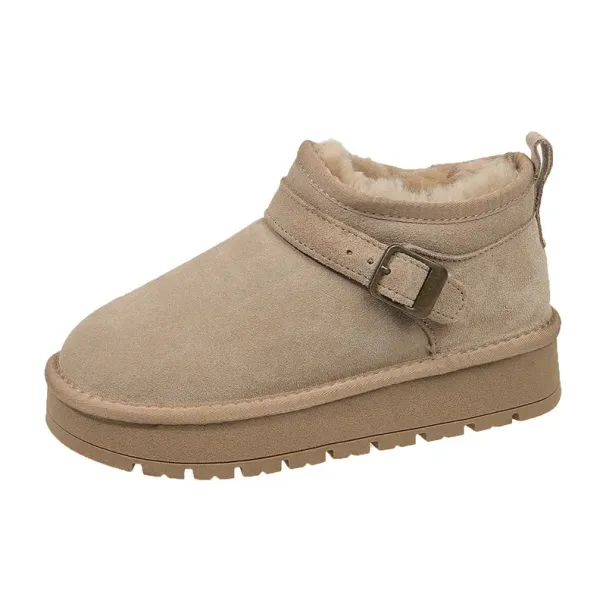 hot Free Shipping Designer For Woman Cotton Shoes Winter Keep Warm Plush Fashion Boots Casual Vintage Classic Brown_desvips.com